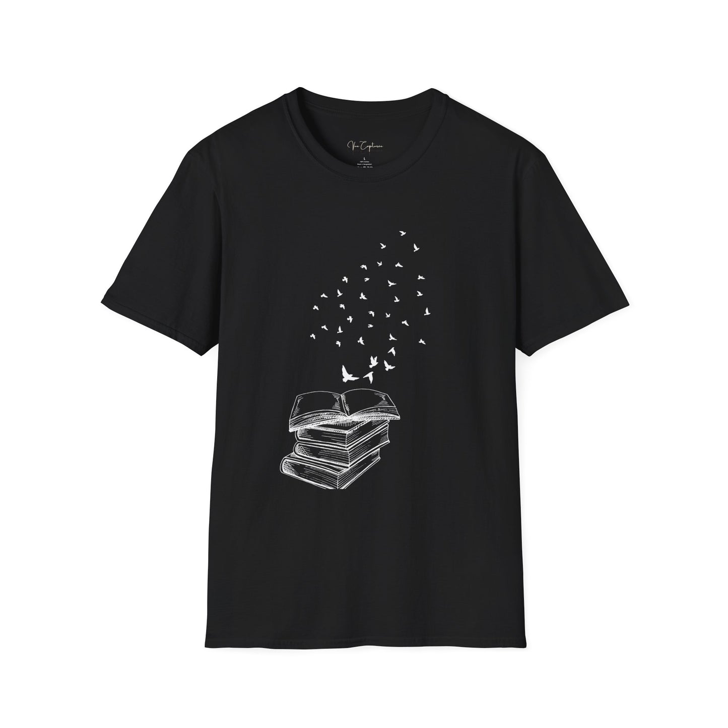 Artistic Unisex Black Cotton T-Shirt - Let imaginations fly wild!