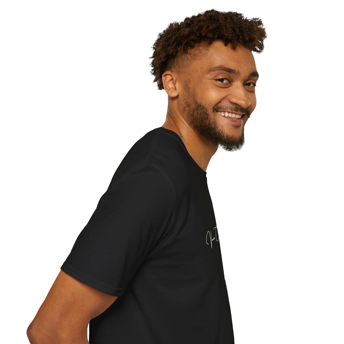 Black Cotton T-shirt - Vue Capturée signature T Black