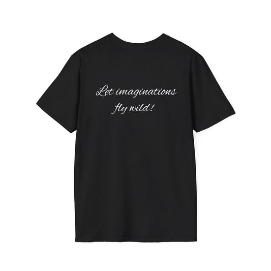 Artistic Unisex Black Cotton T-Shirt - Let imaginations fly wild!