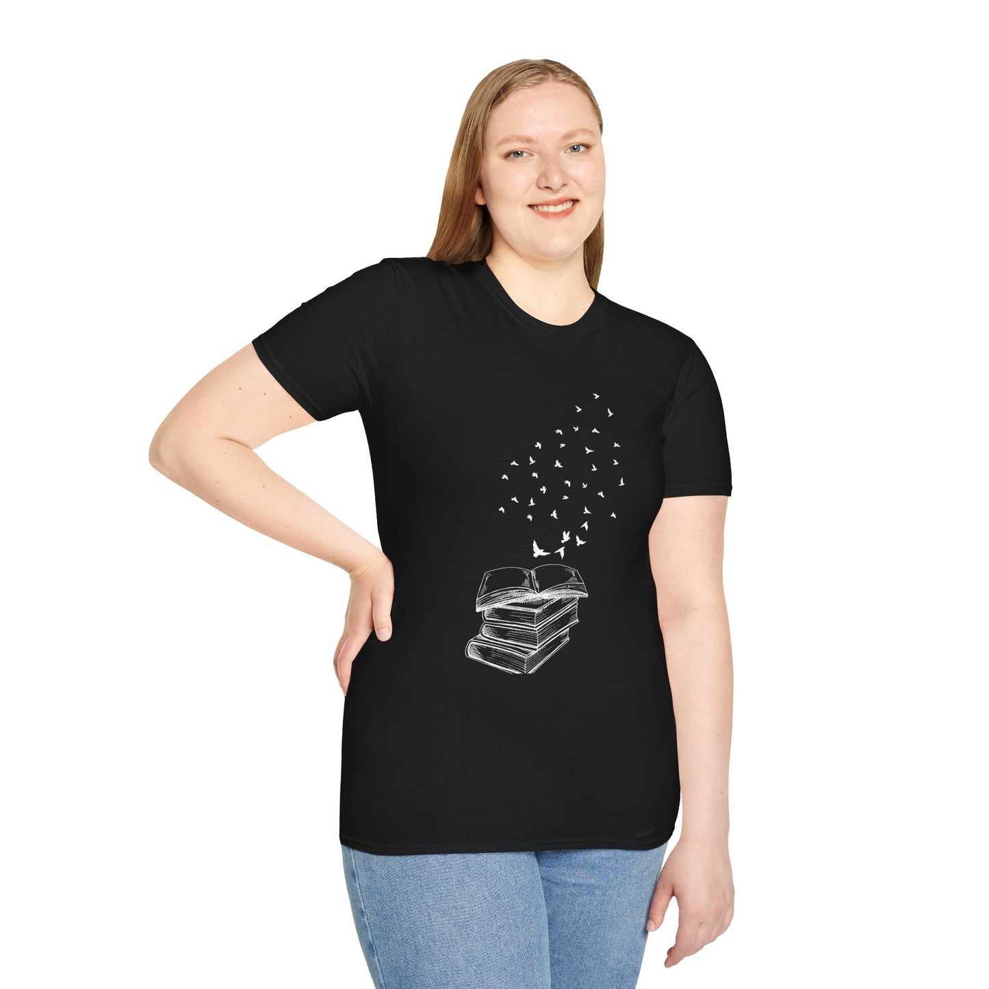 Artistic Unisex Black Cotton T-Shirt - Let imaginations fly wild!