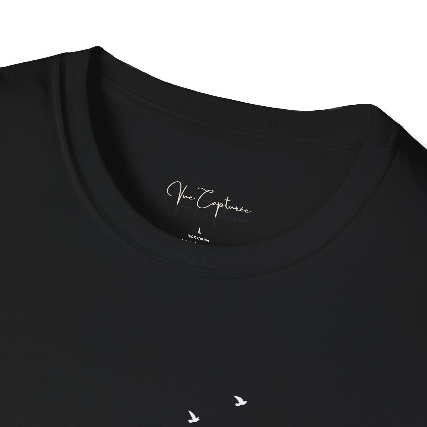 Artistic Unisex Black Cotton T-Shirt - Let imaginations fly wild!