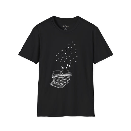 Artistic Unisex Black Cotton T-Shirt - Let imaginations fly wild!