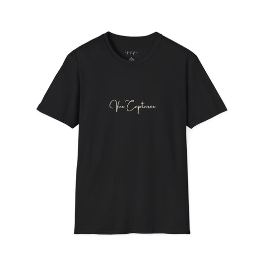 Black Cotton T-shirt - Vue Capturée signature T Black