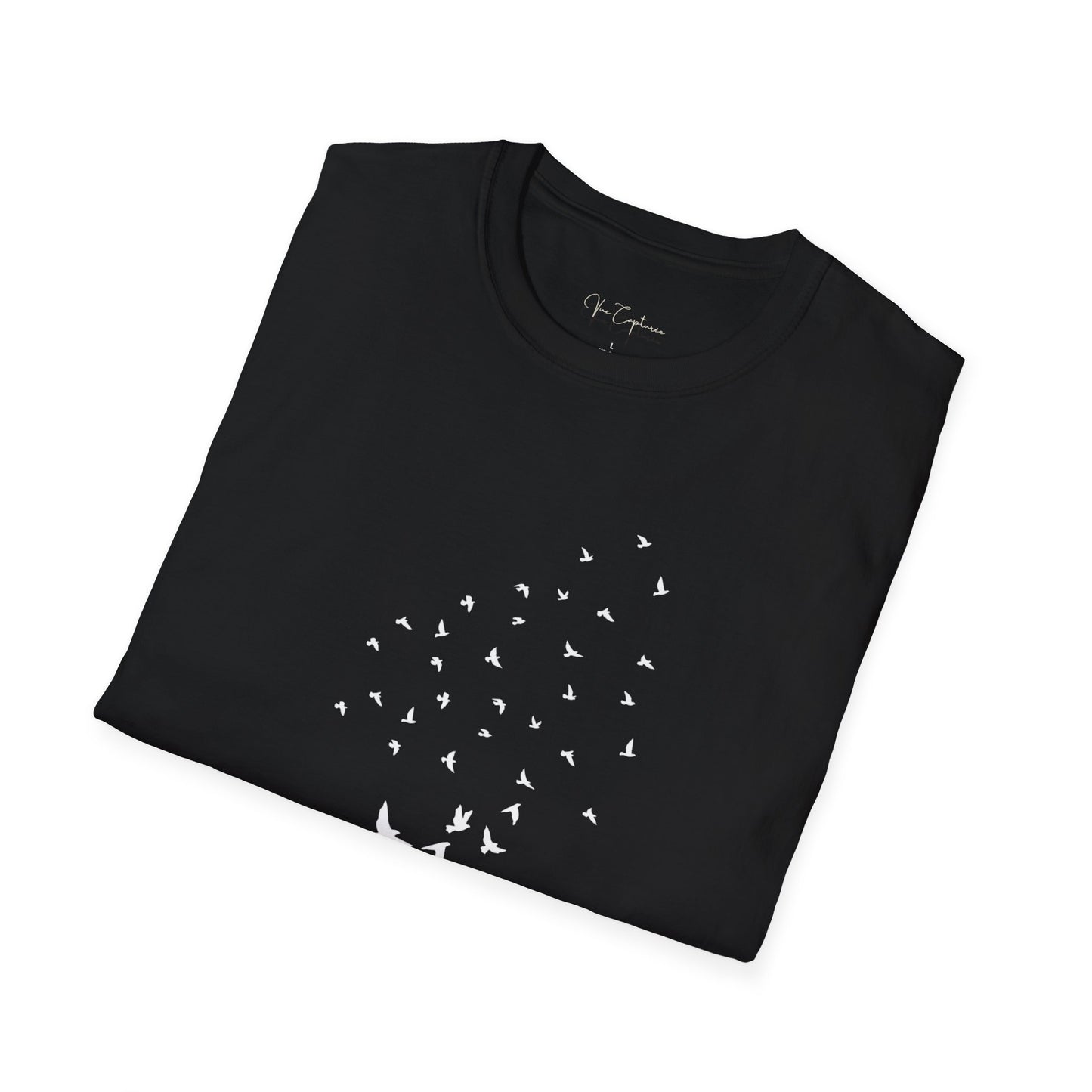 Artistic Unisex Black Cotton T-Shirt - Let imaginations fly wild!