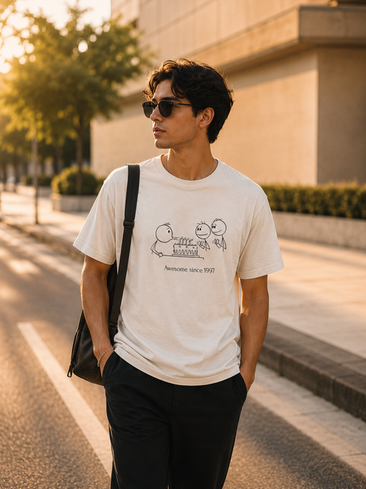 Awesome Since 1997 | Premium Pure Cotton Graphic T-Shirt - Unisex