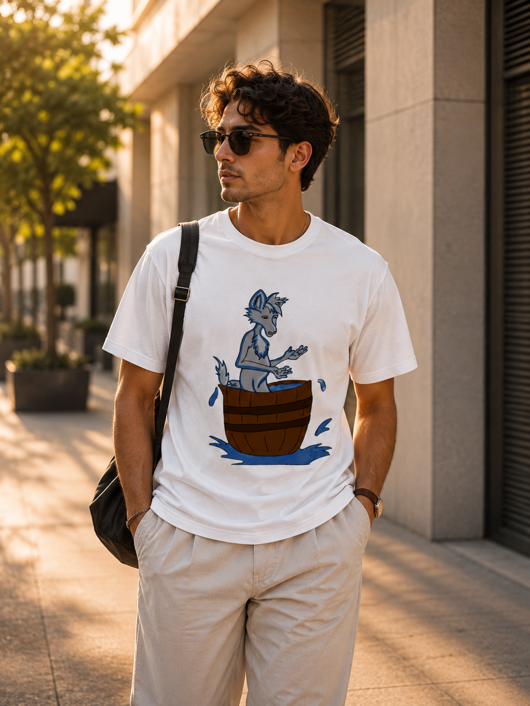 Blue Dye Premium Pure Cotton Graphic T-Shirt - Unisex