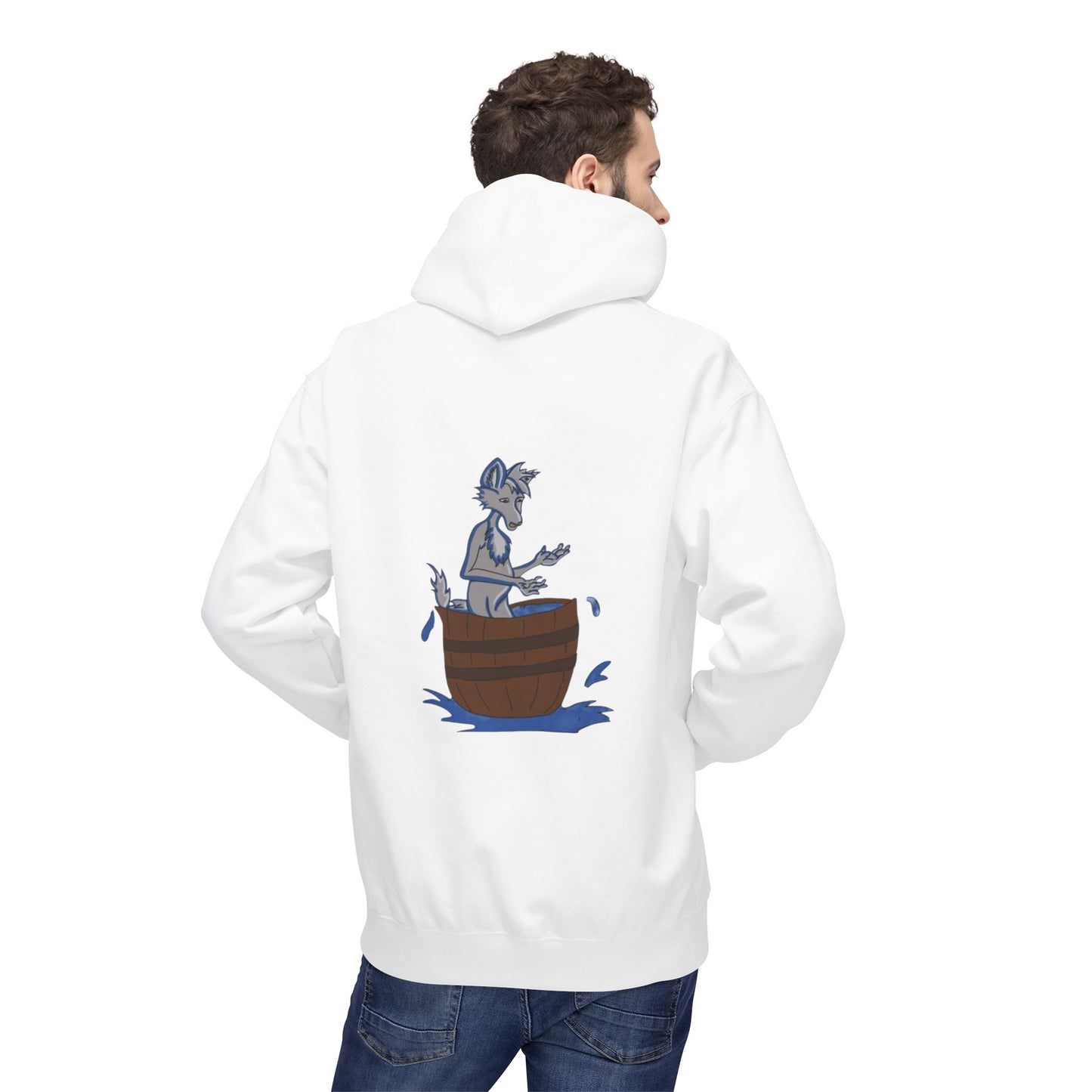 BD White cotton Hoodie Unisex