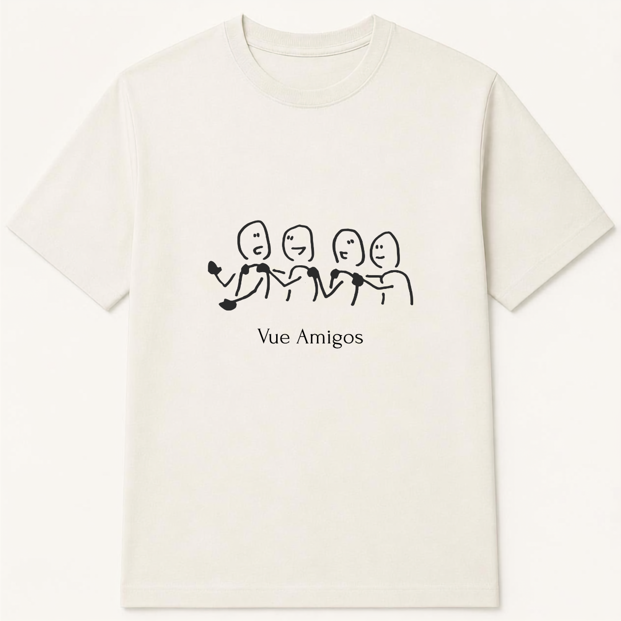 Vue Amigos Cotton White T-shirt